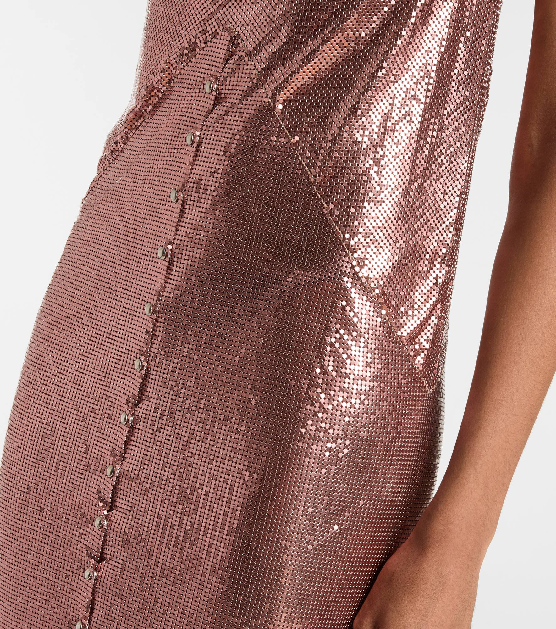 Fringed metallic midi dress - 5