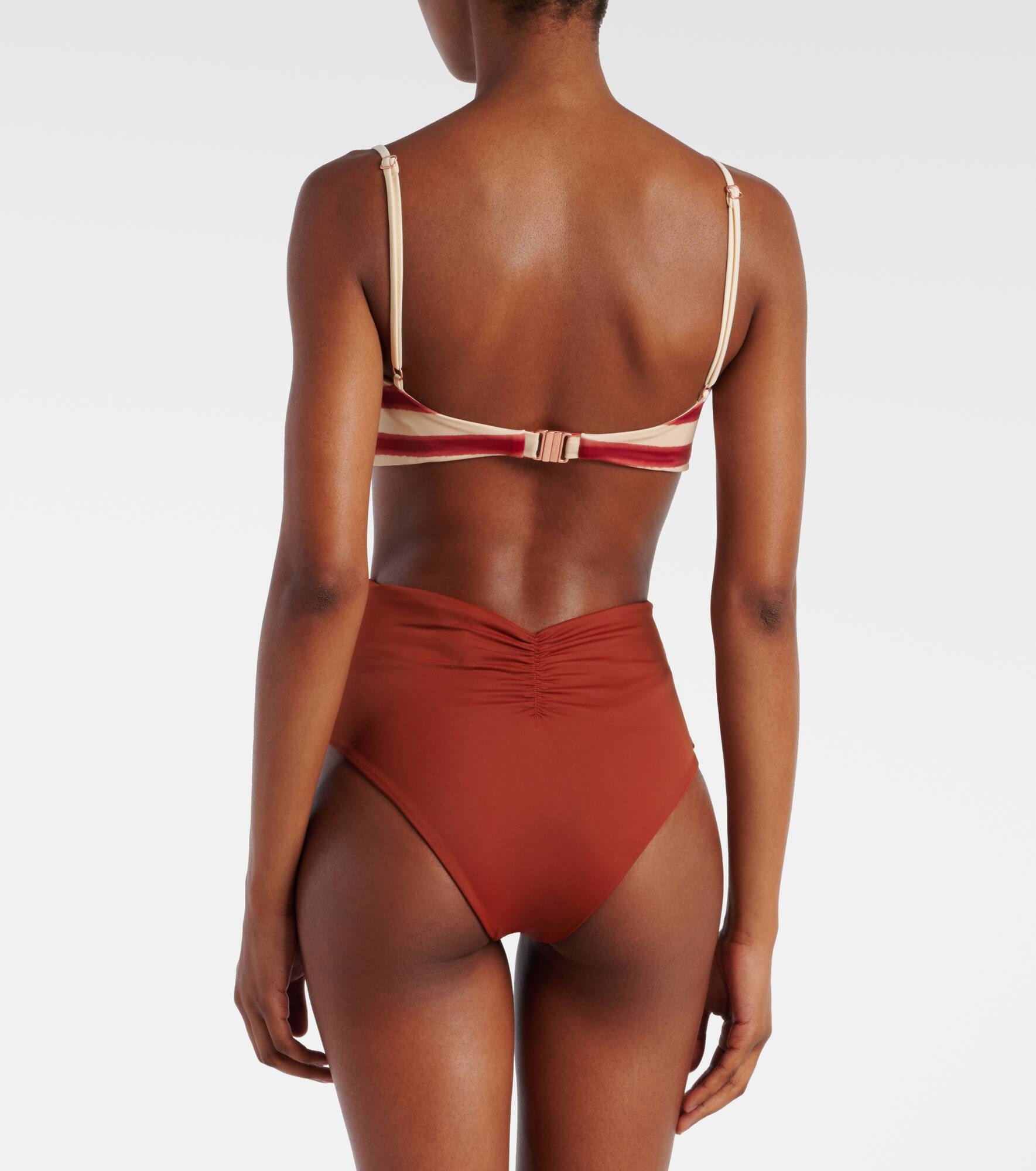 Gathered high-rise bikini bottoms - 3