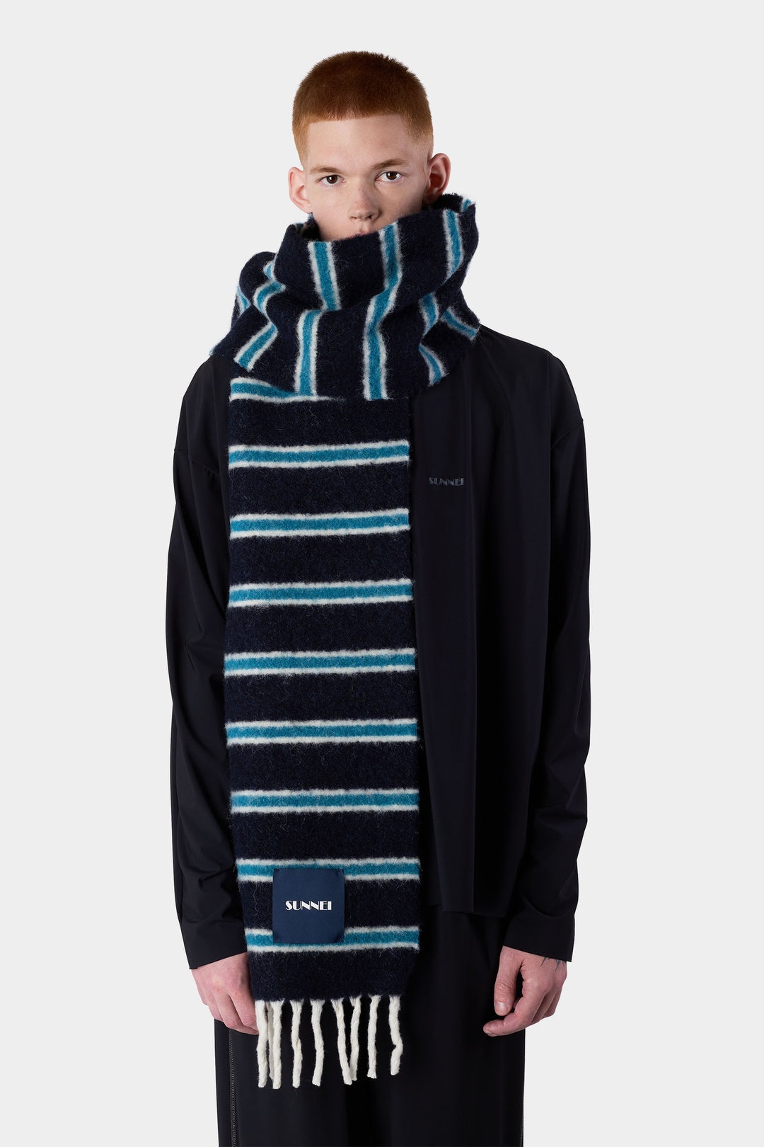 STRIPED SCARF / blue - 2