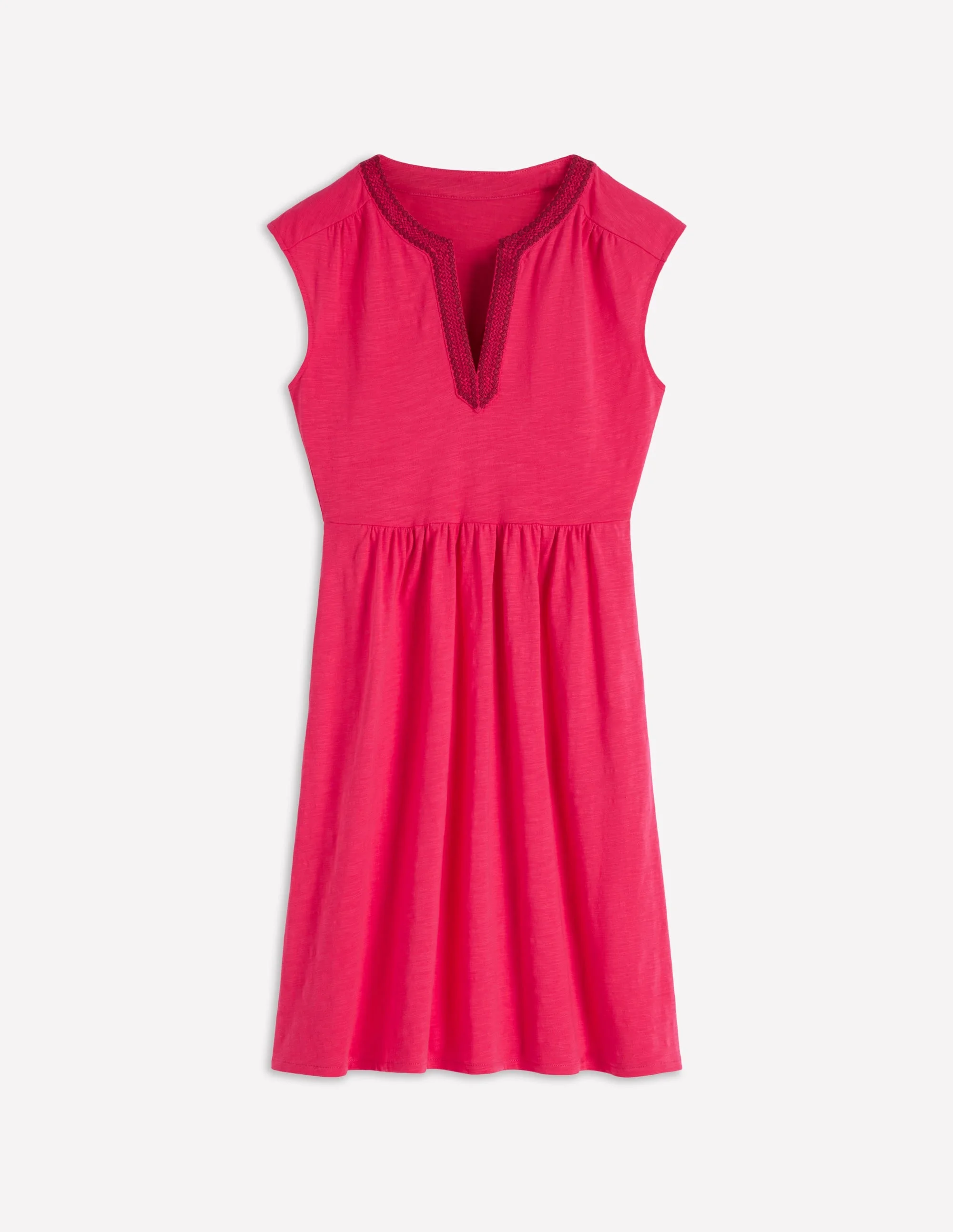 May Jersey Short Dress-Opulent Pink - 1