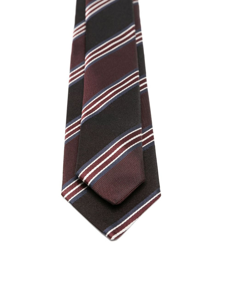 LARDINI striped silk tie outlook