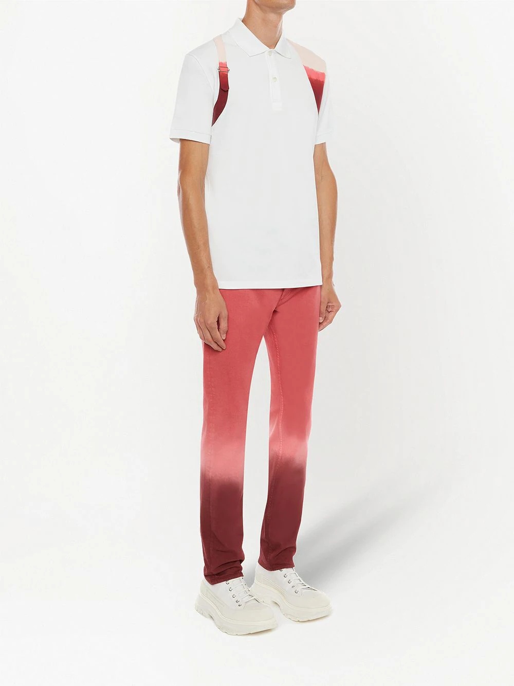 dip-dye tapered-leg jeans - 3