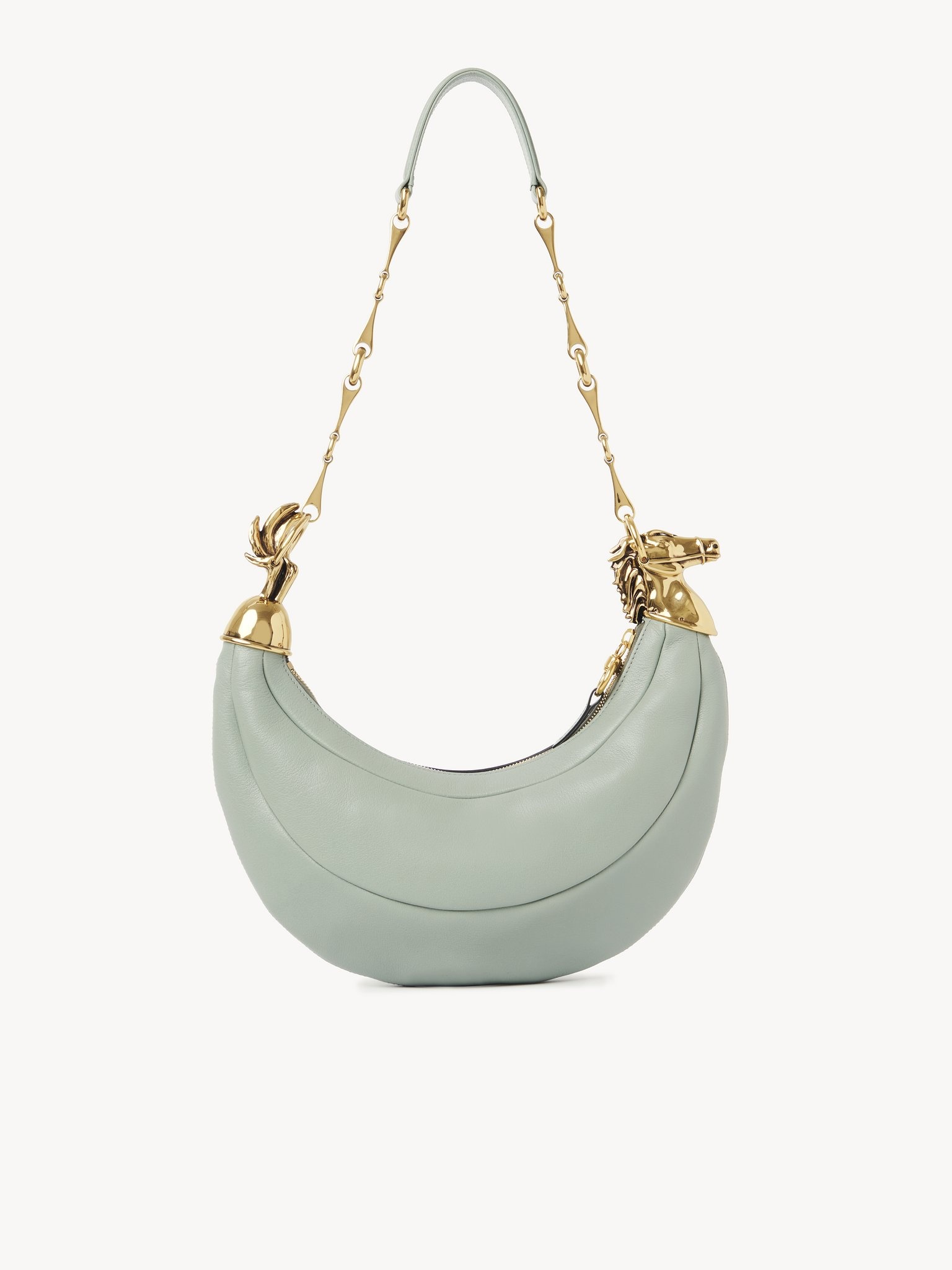 CHAIN HORSE SHOULDER BAG IN GRAINED LEATHER - 4