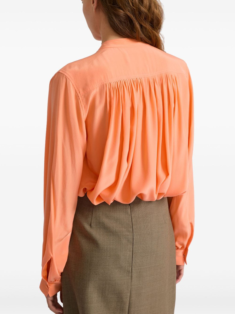 pleated silk shirt 4