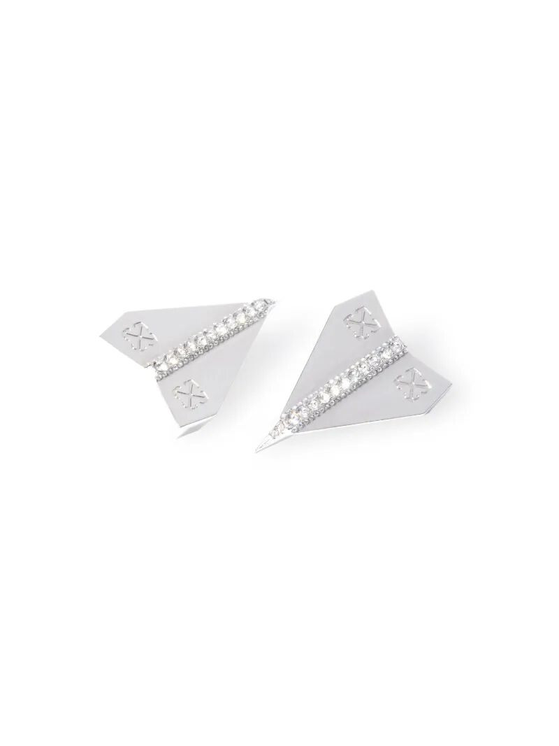 Silver Paper Plane Earrings - 5