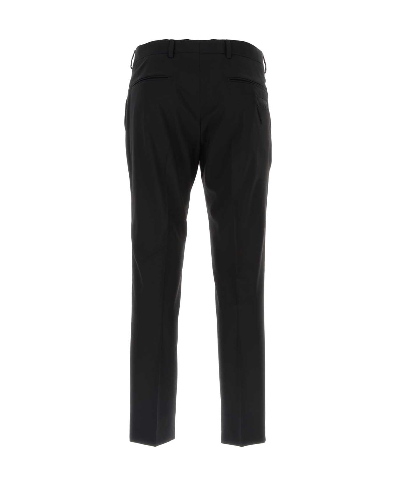 Black Stretch Wool Pant - 2