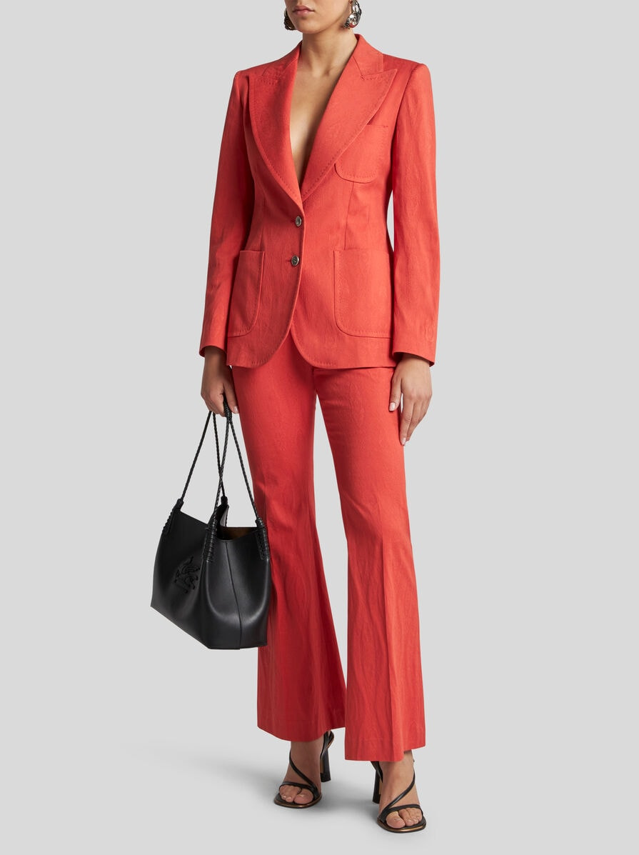 SINGLE-BREASTED JACQUARD JACKET WITH MEDALLION MOTIF - 3