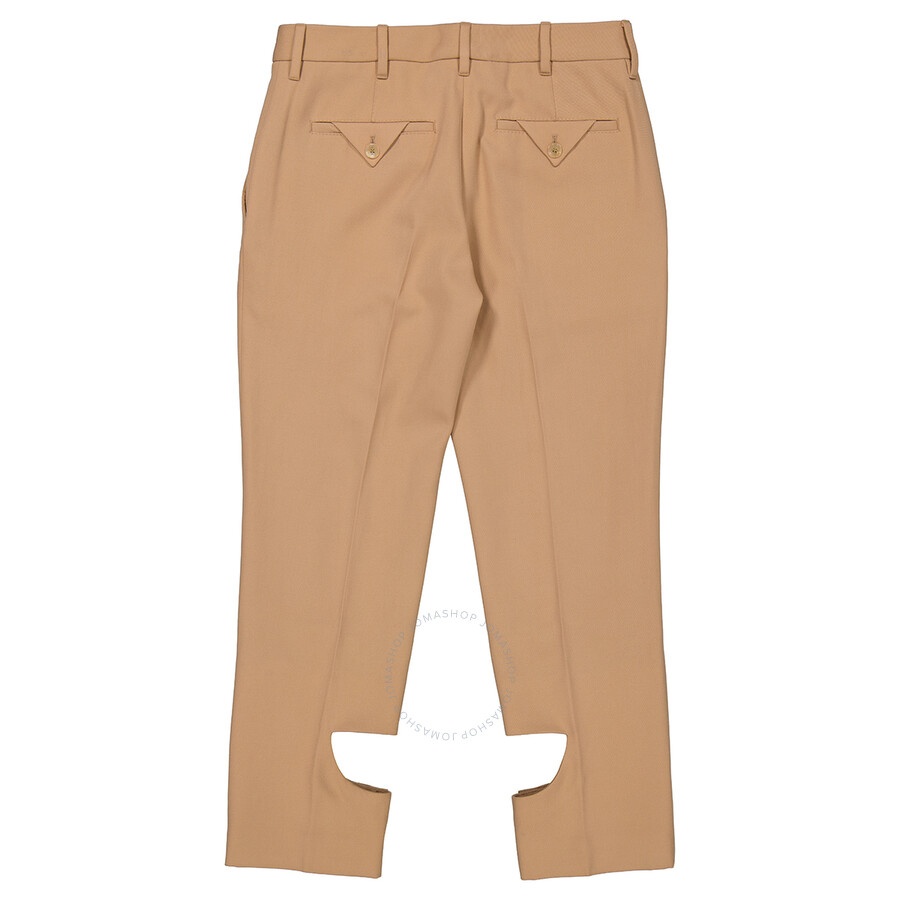Burberry Ladies Dark Biscuit Cut-Out Detail Tailored Trousers - 2