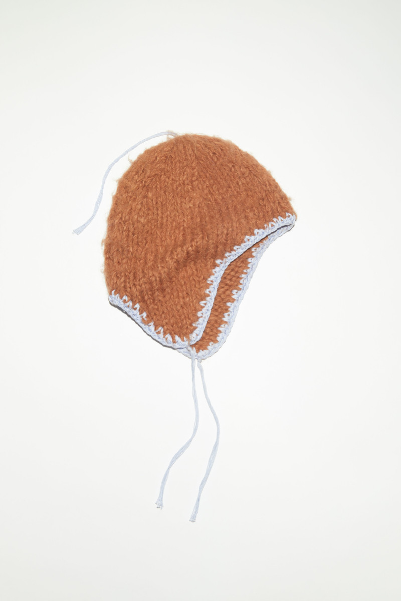 Hat with ear flaps - Ginger brown 1