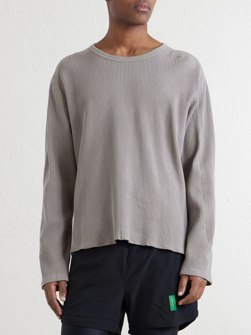 Waffle-Knit Cotton T-Shirt 3