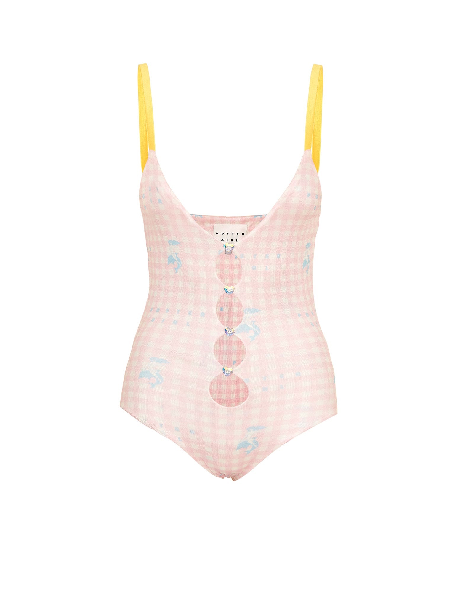 ANDI SWIMSUIT PINK GINGHAM - 1