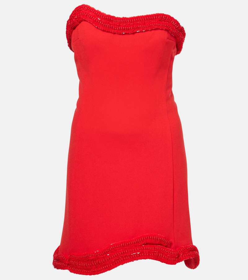 Saskia strapless crêpe minidress - 1