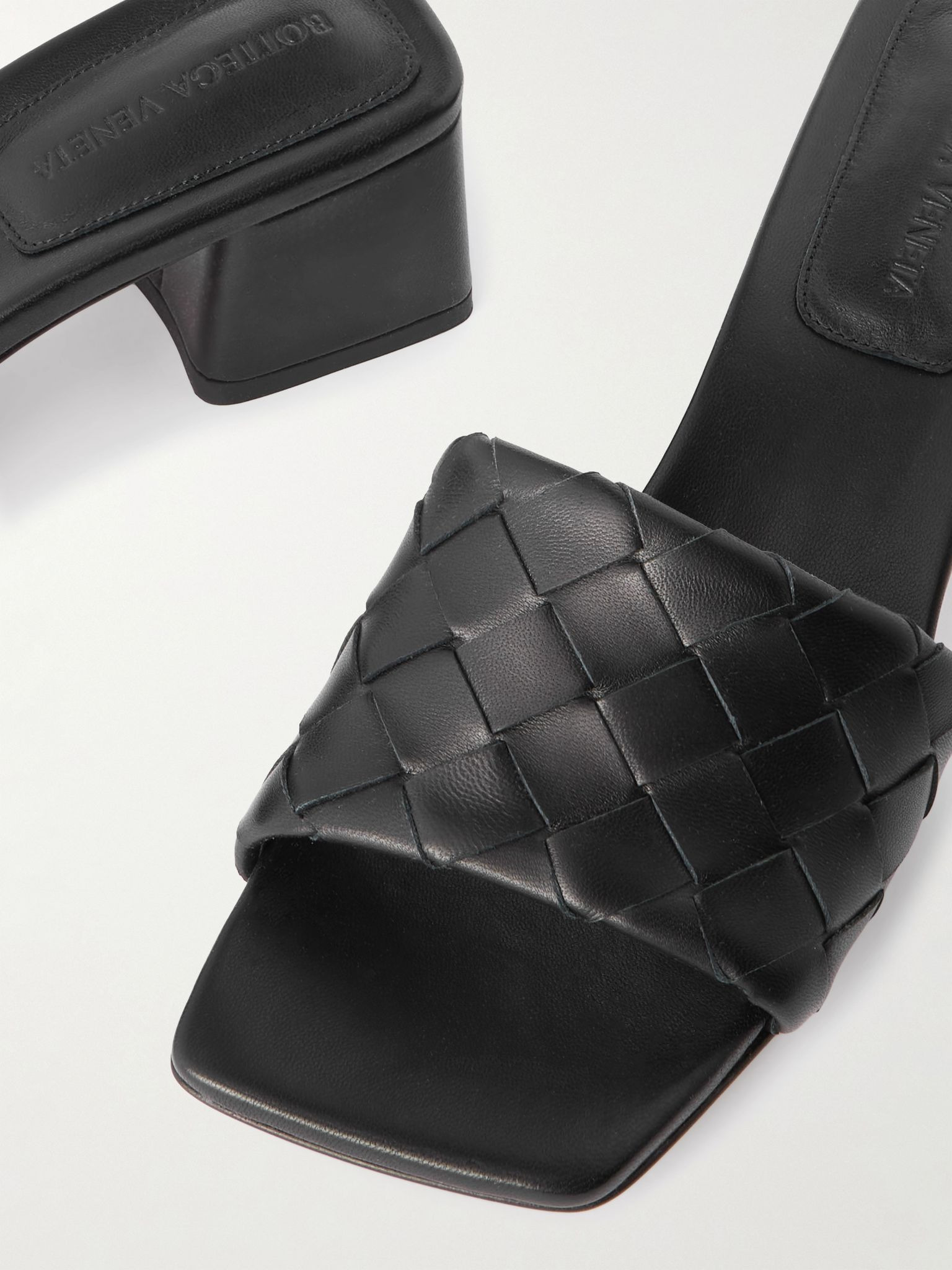 Riva intrecciato leather mules Black - 4