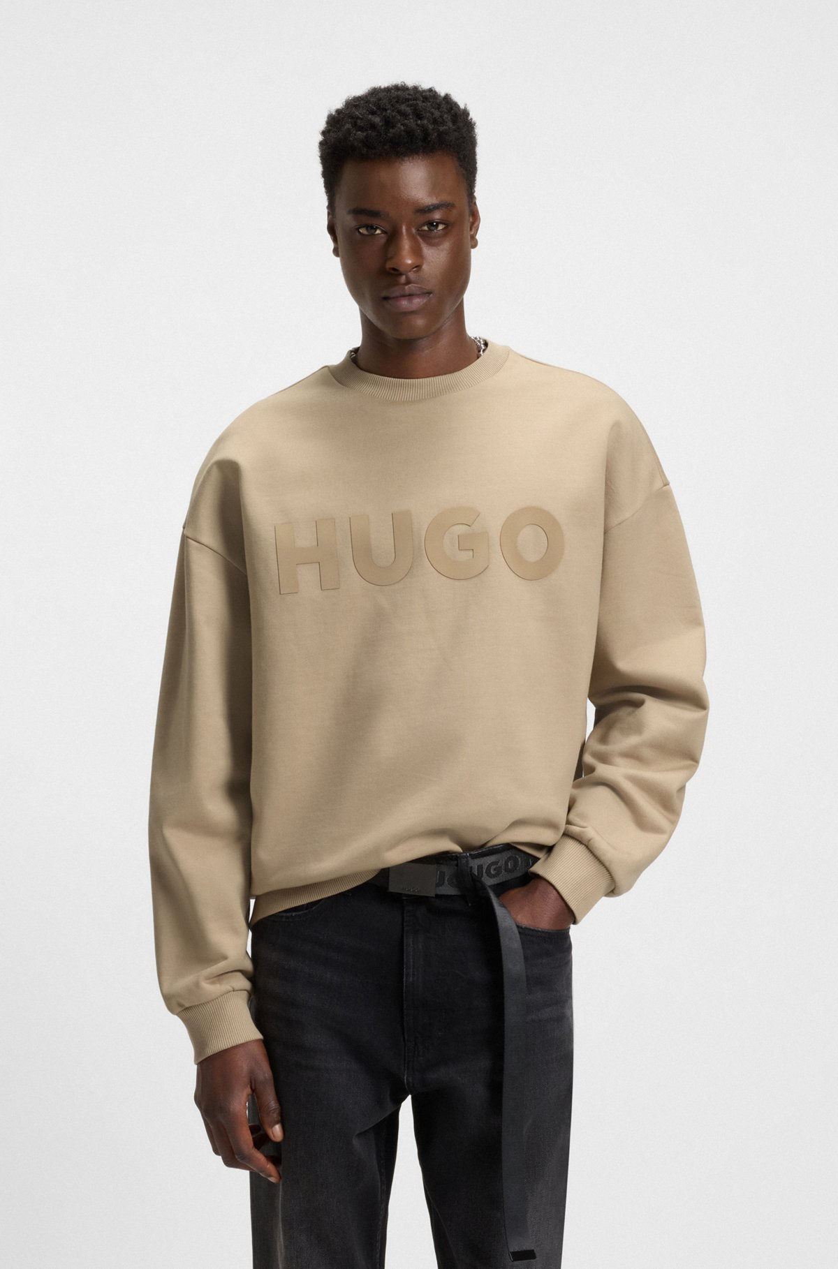OVERSIZE-FIT SWEATSHIRT IN COTTON TERRY WITH LOGO PRINT - 2