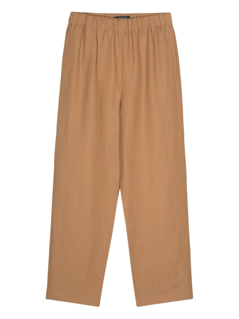 elasticated-waistband trousers 1