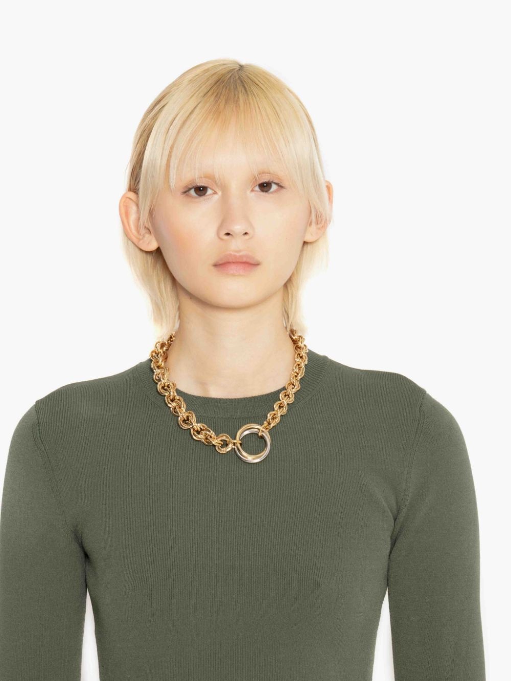 OVERSIZED LOOPS MULTI-LINK NECKLACE - 2
