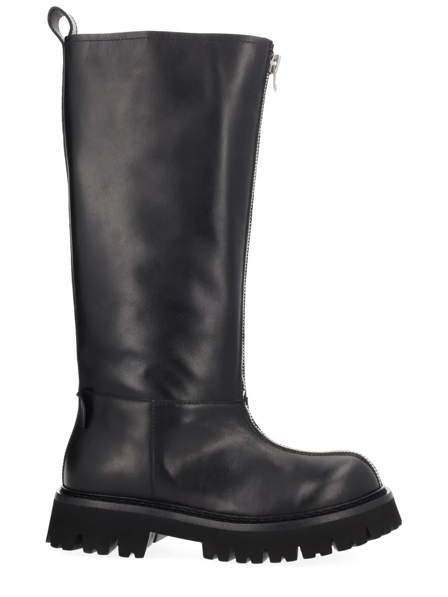 LEATHER ZIPPER BOOT - 1