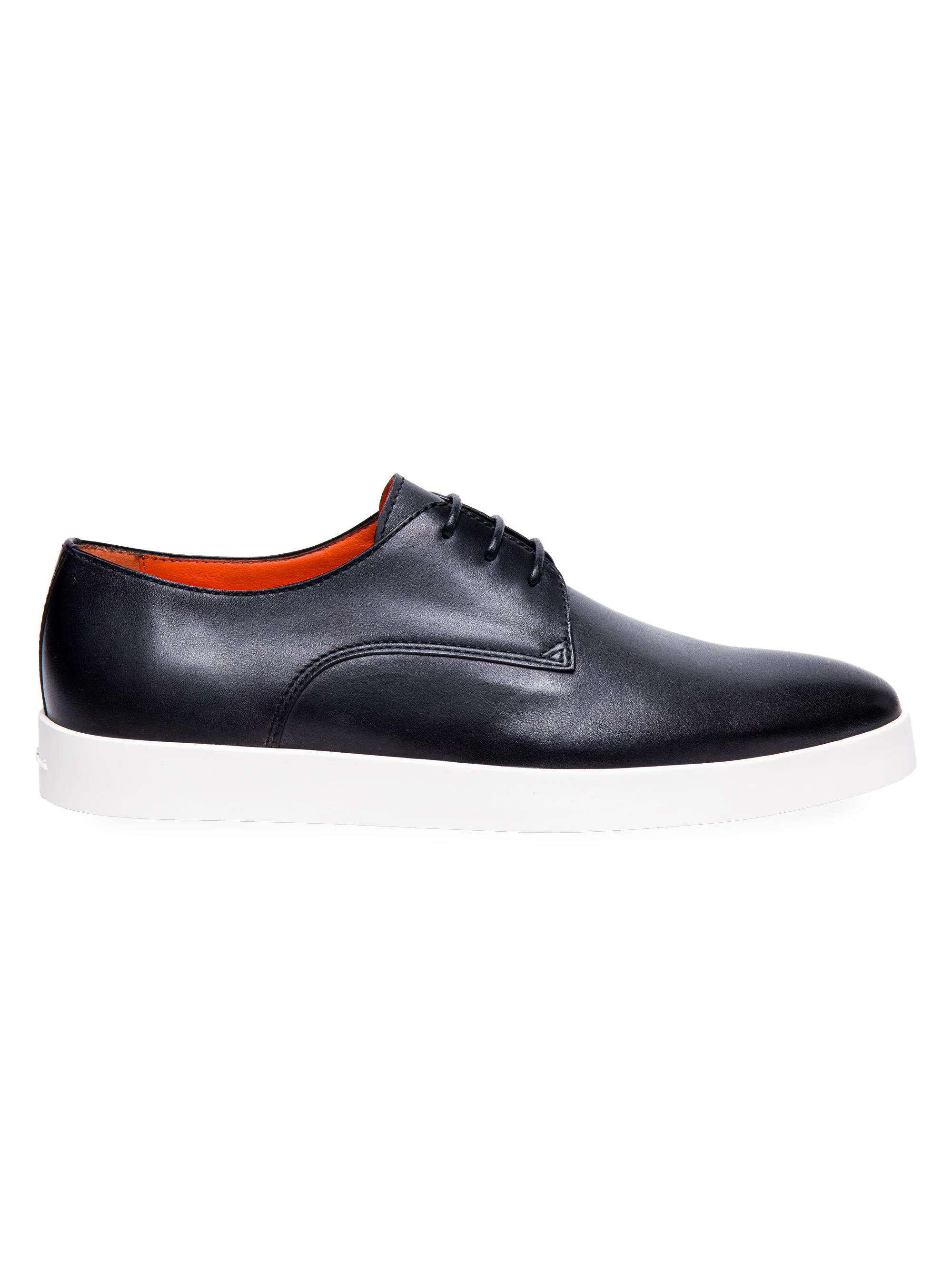 Men's Leather Lace-Up Oxfords - Grey - 1