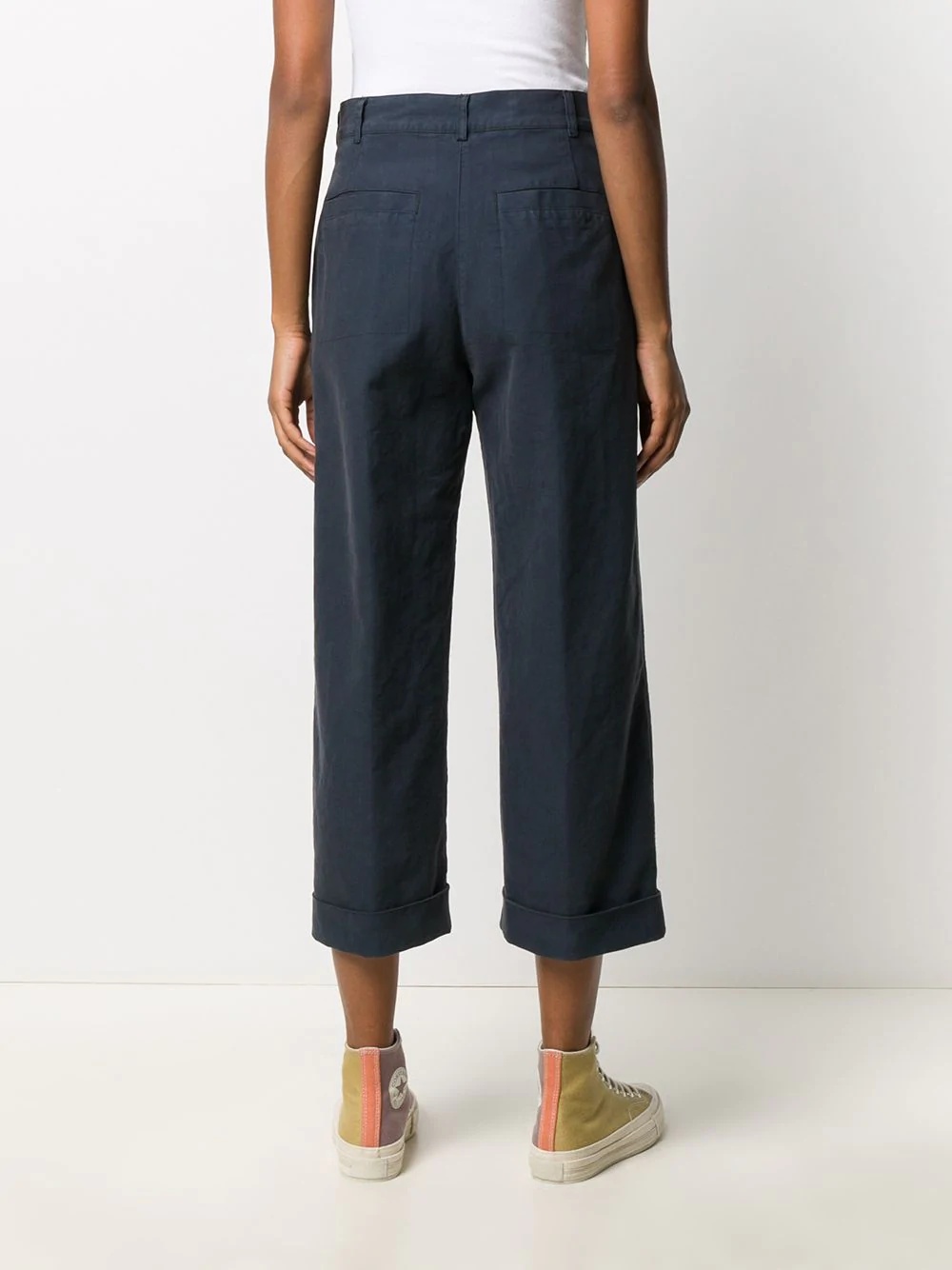 straight-leg cropped trousers - 4