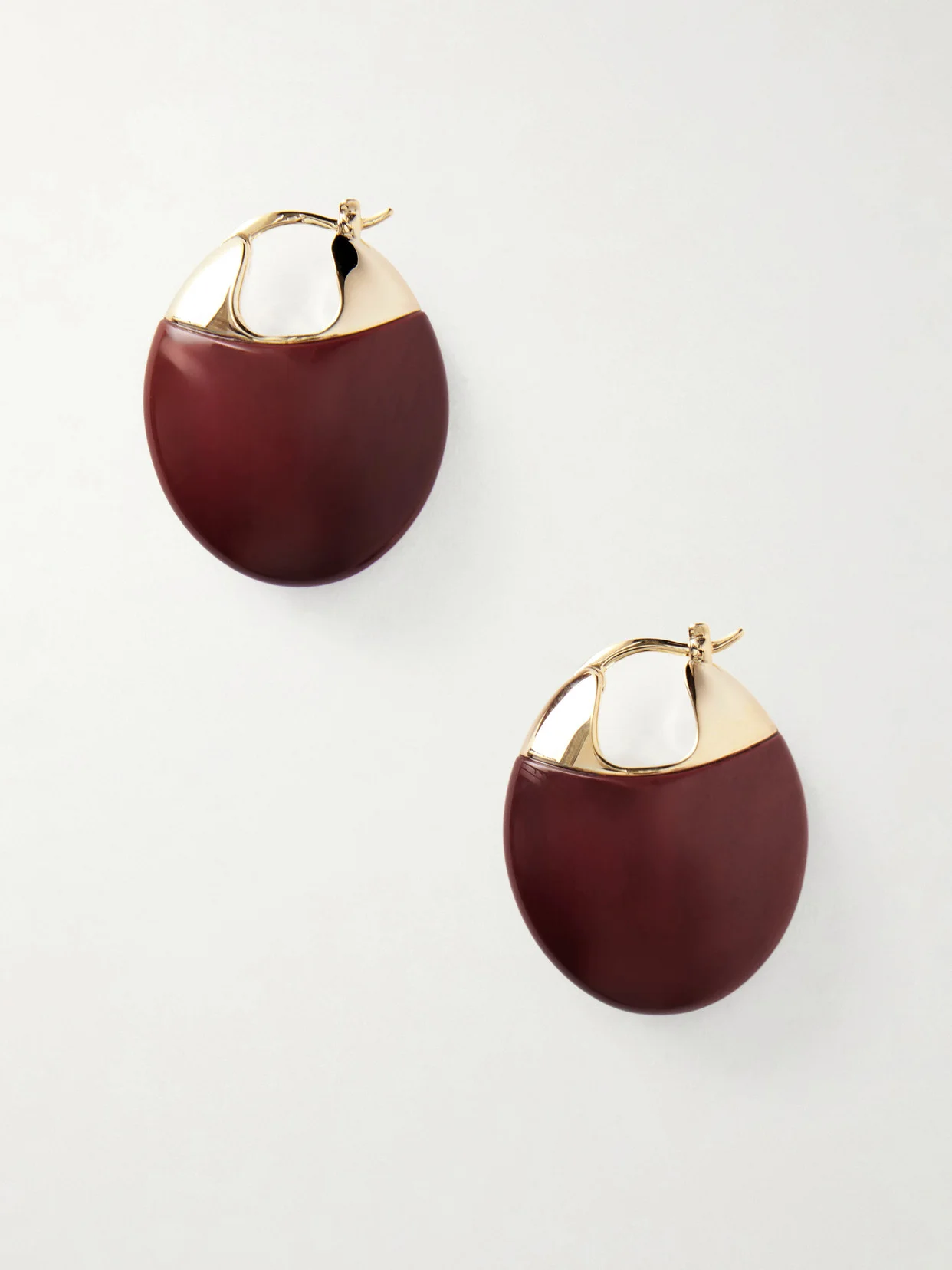 The Erin Gold-plated And Mookaite Hoop Earrings - 1