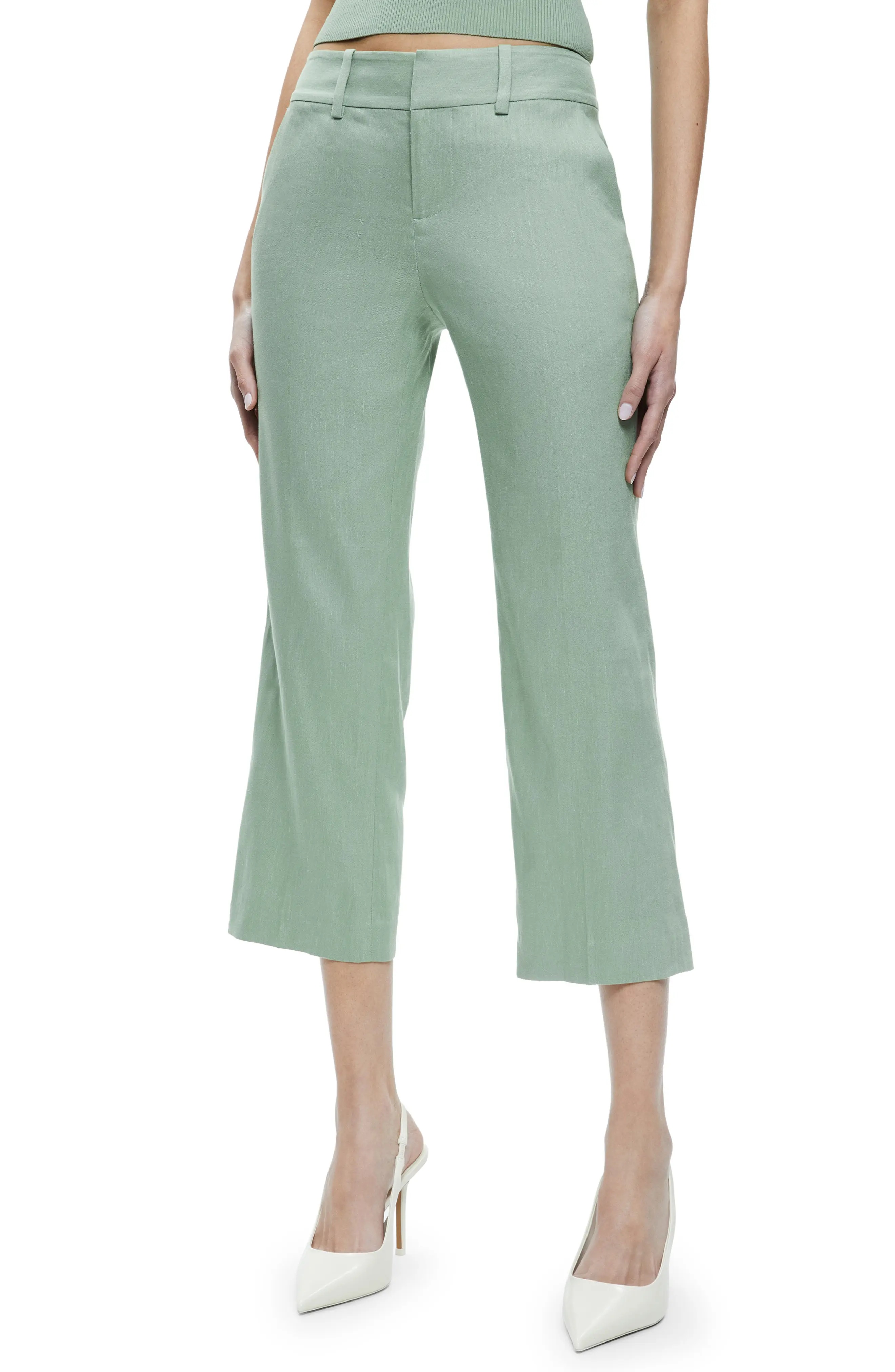 Janis Linen Blend Crop Flare Pants - 3