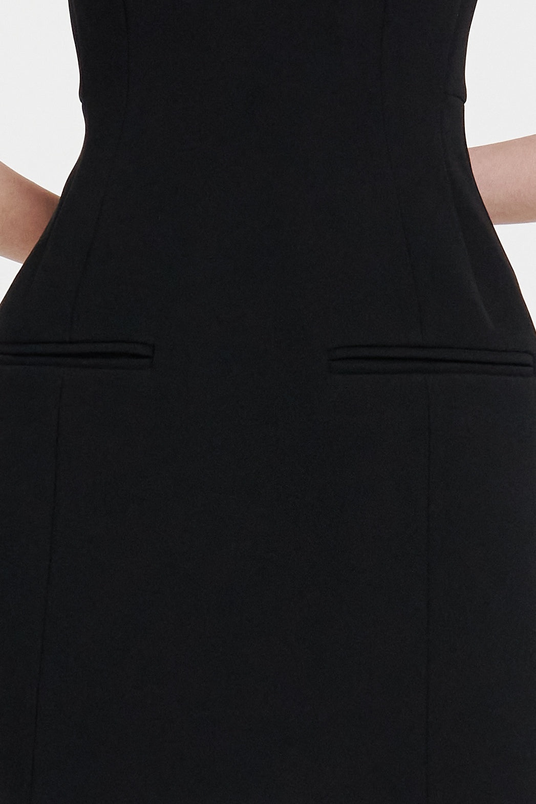 MINI TAILORED DRESS BLACK - 6