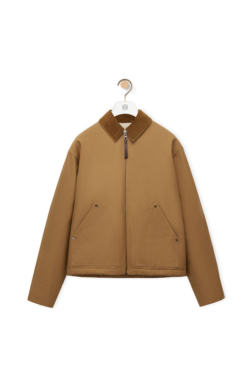 Zipped workwear jacket in cotton 1