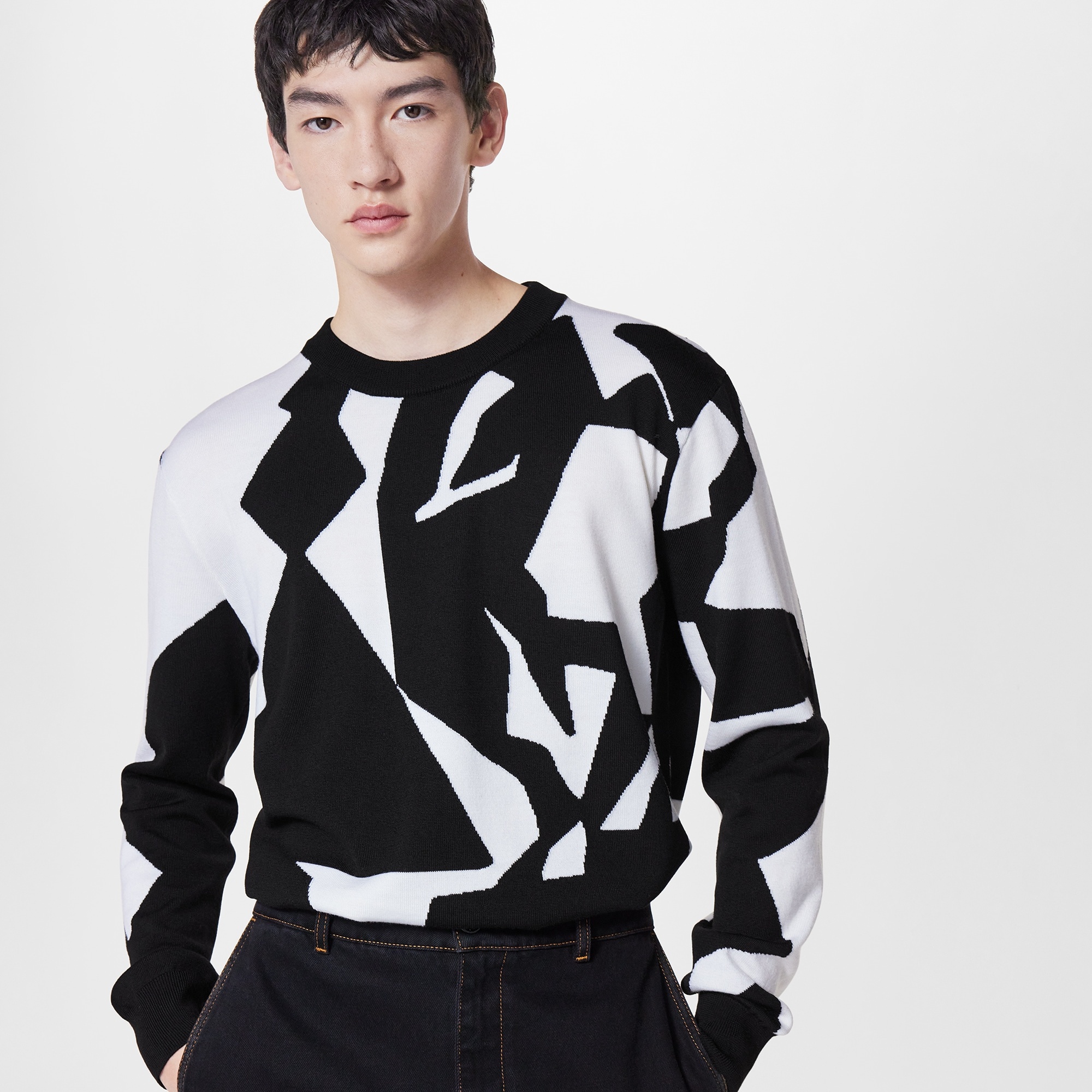 LV Abstract Houndstooth Crewneck - 4
