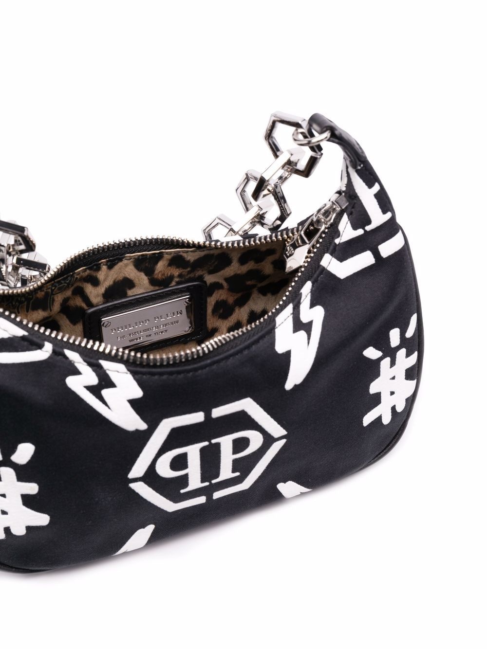 Monogram print shoulder bag - 6