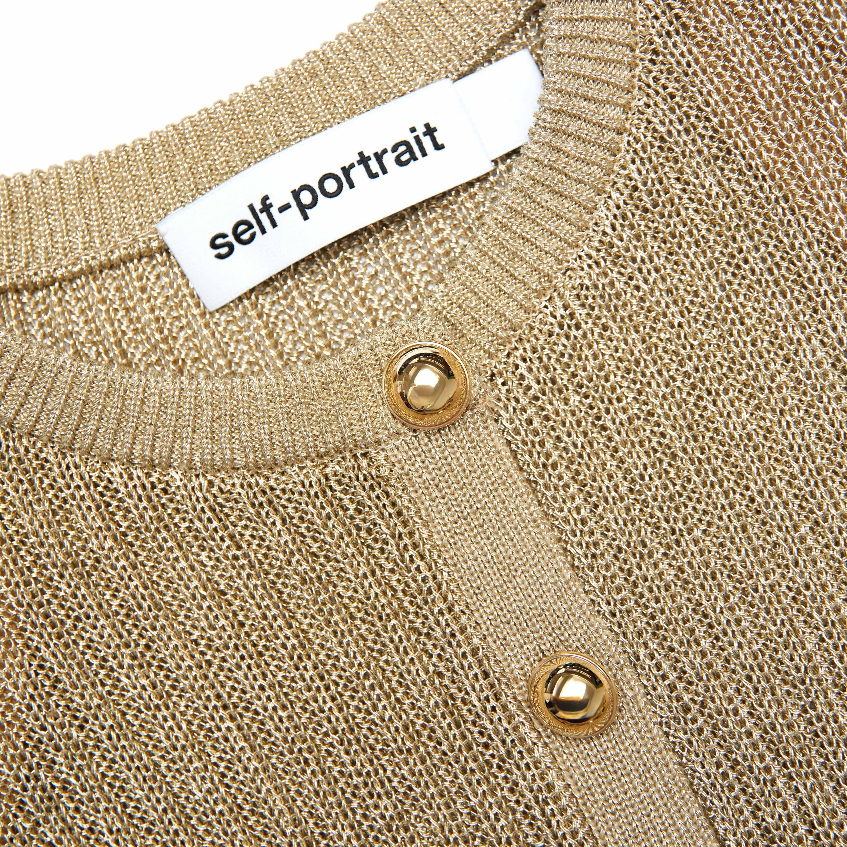 Gold Lurex Knit Mini Dress - 5