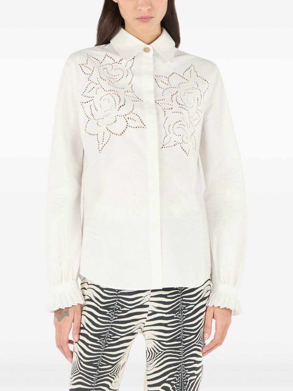 floral-embroidered shirt - 3