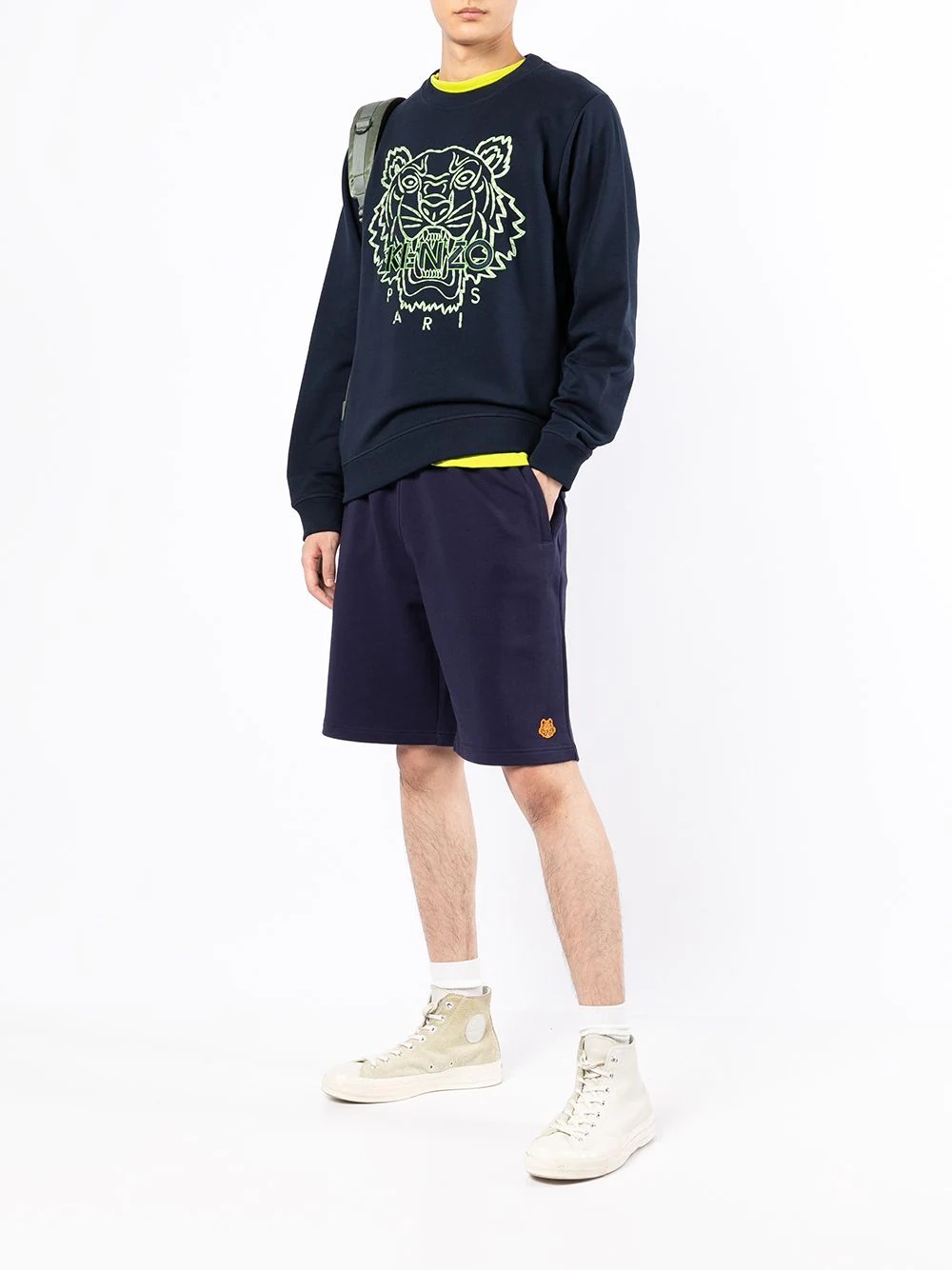 logo-patch track shorts - 2