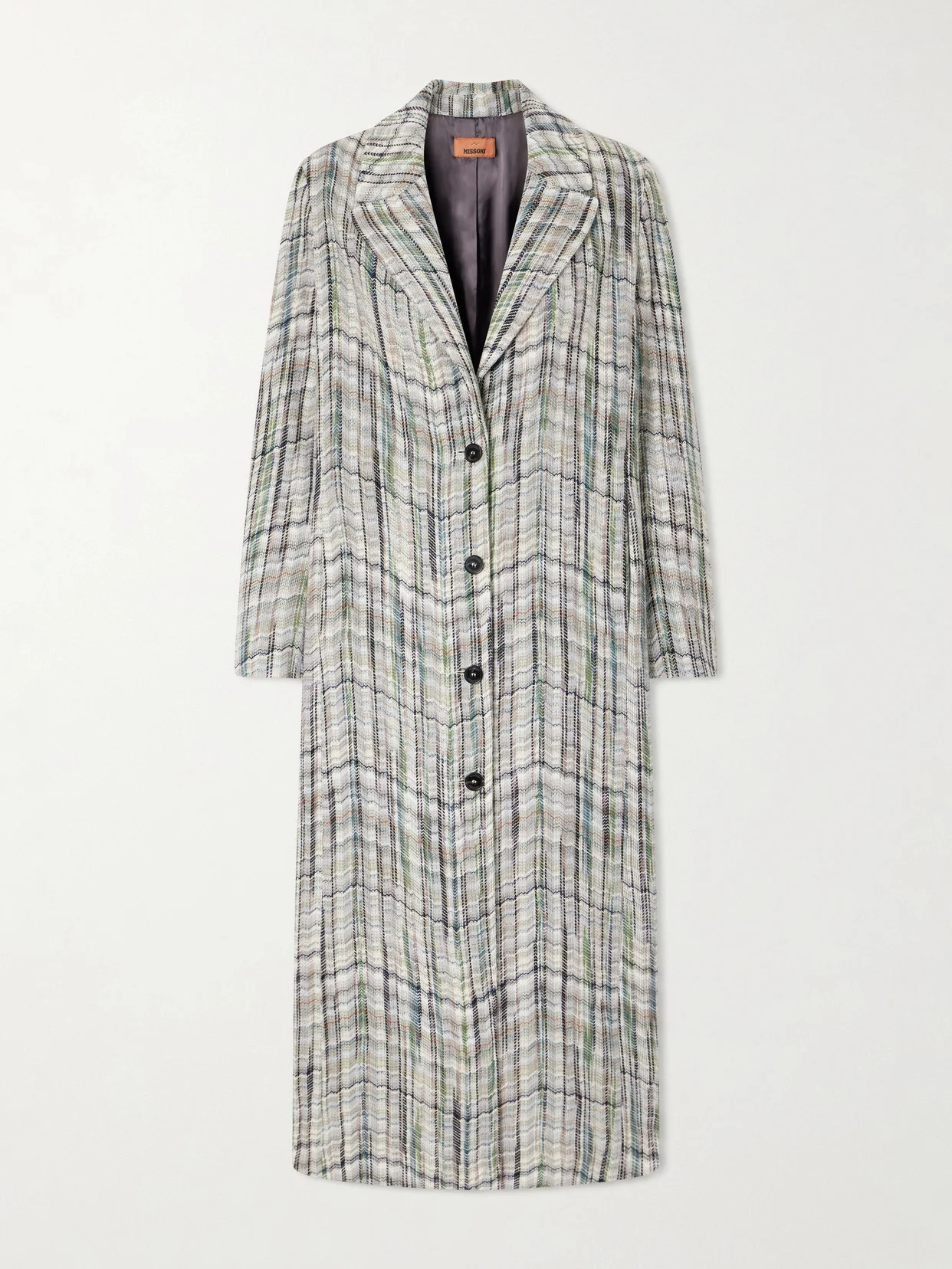 Striped Wool-blend Coat - 1