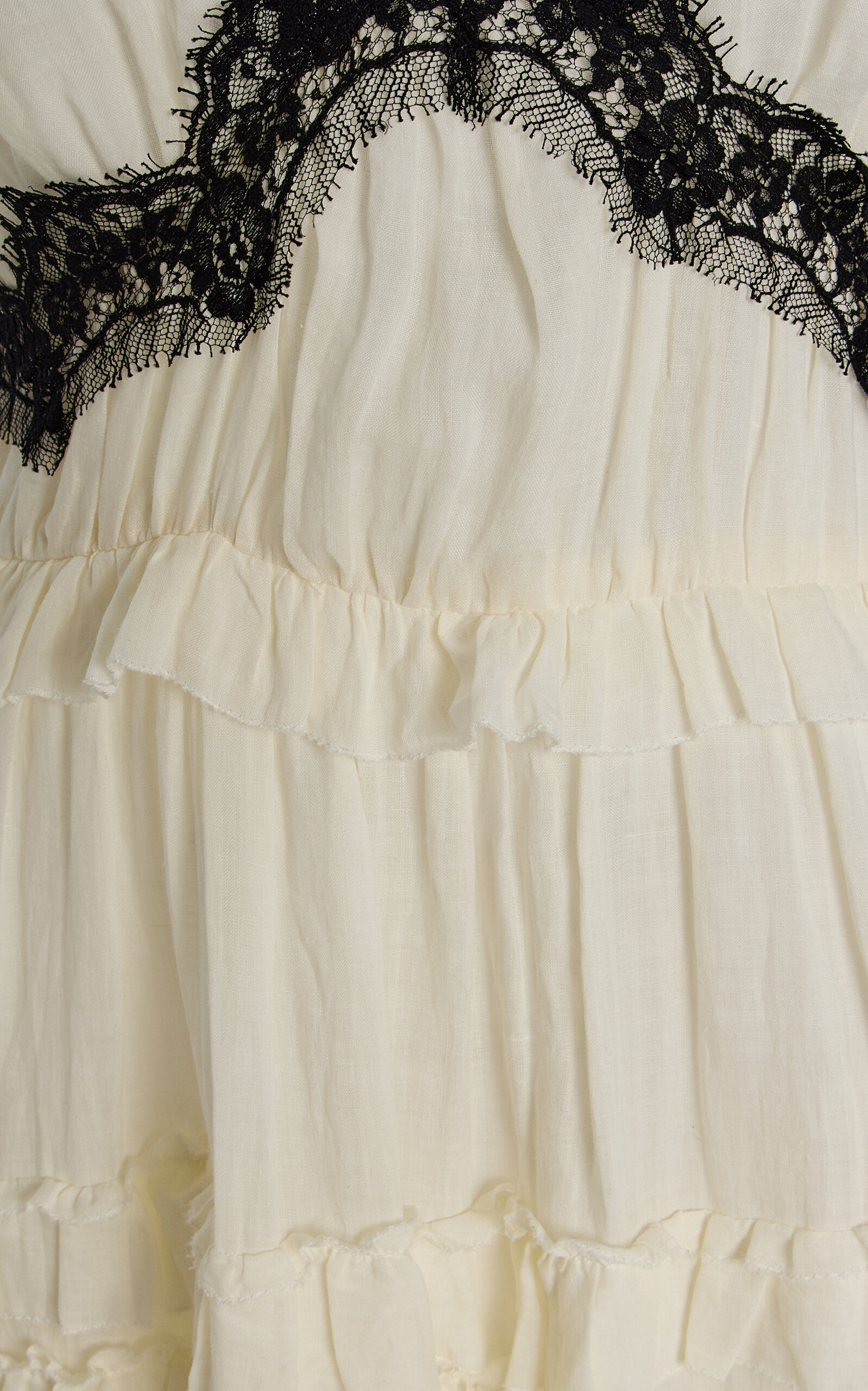 Anise Lace-Trimmed Ramie Maxi Dress white - 5