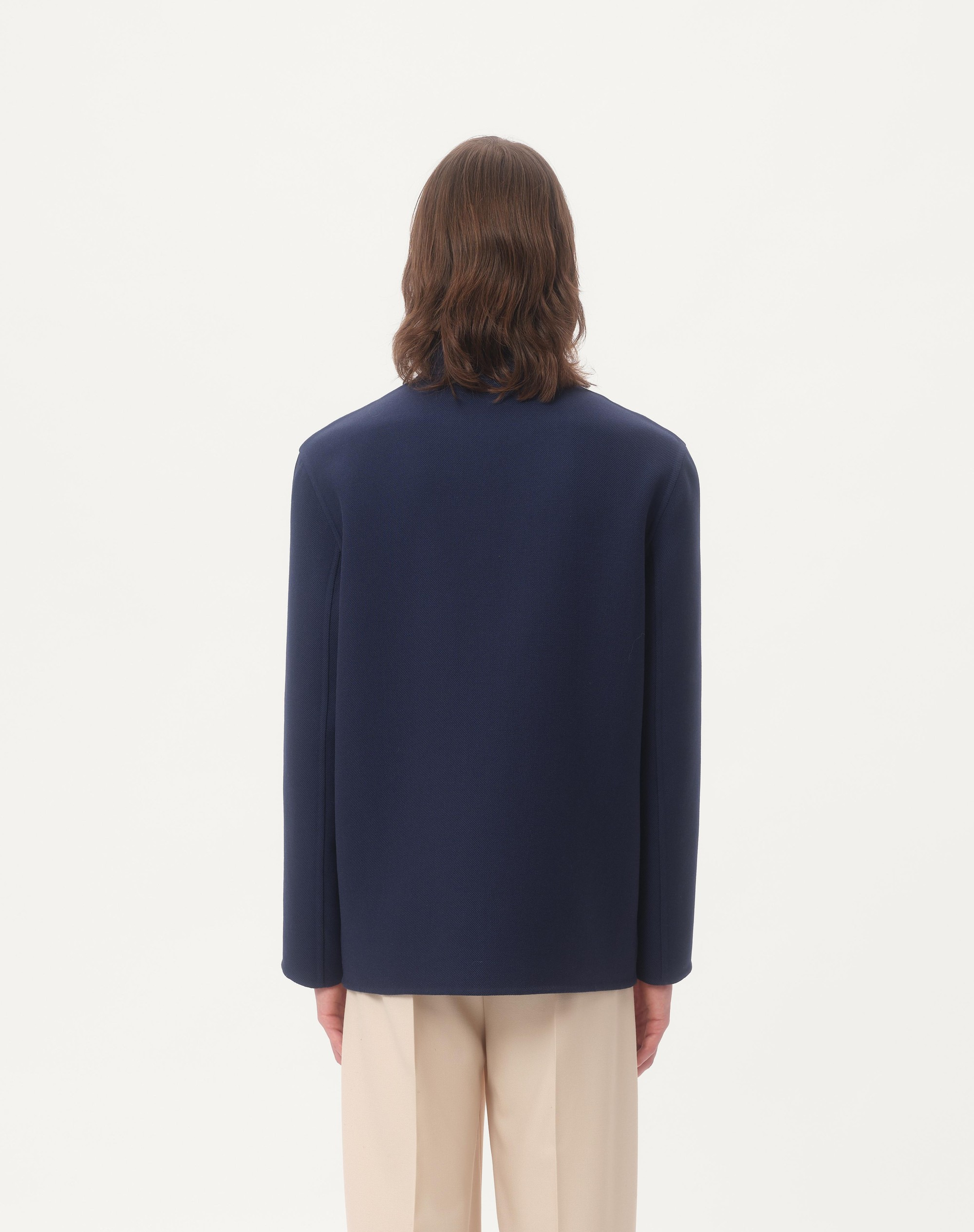 DOUBLE WOOL JACKET WITH MANDARIN COLLAR - 8