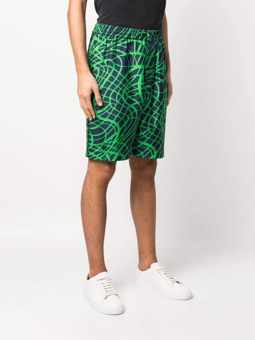 graphic-print tailored shorts - 3