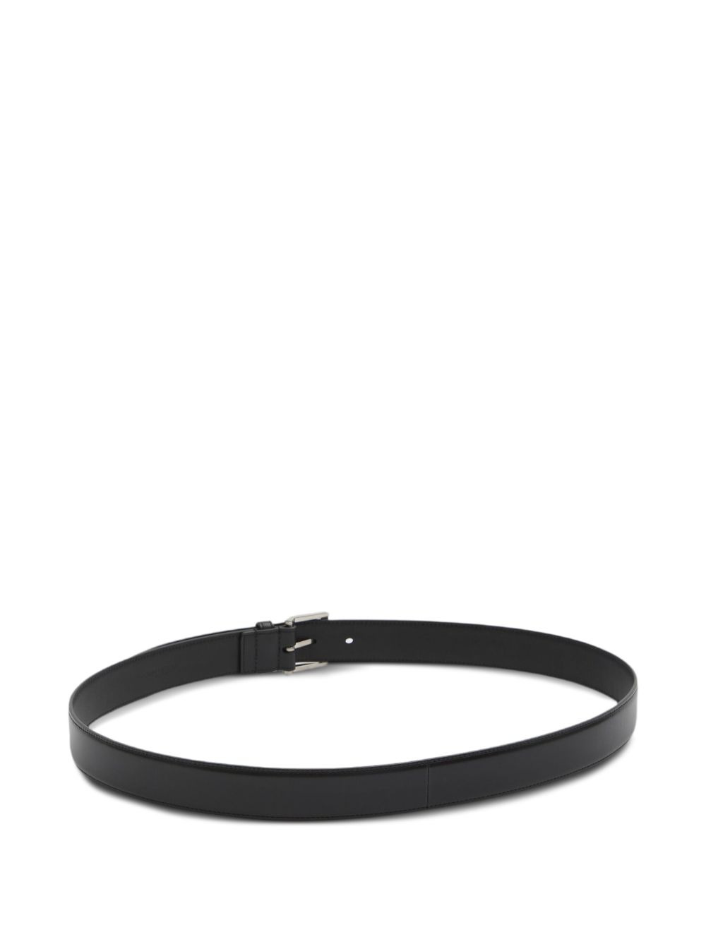 square buckle leather belt - 2