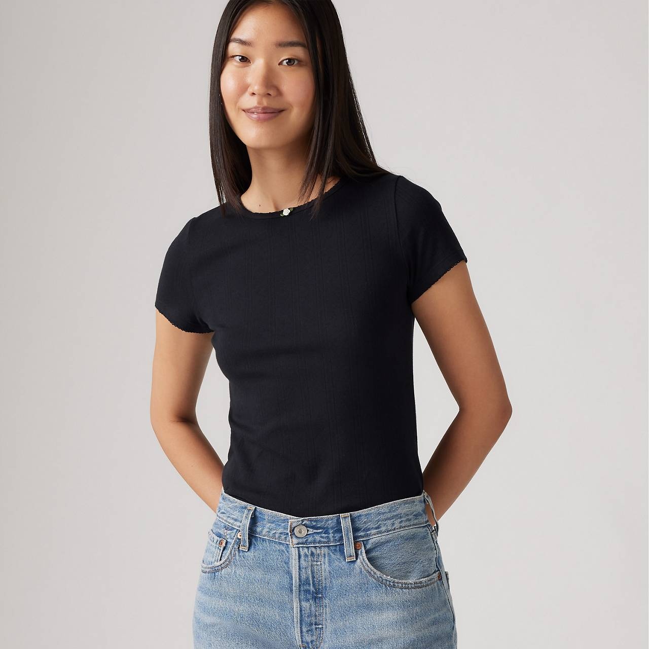 DRY GOODS WOMEN'S POINTELLE T-SHIRT - 2