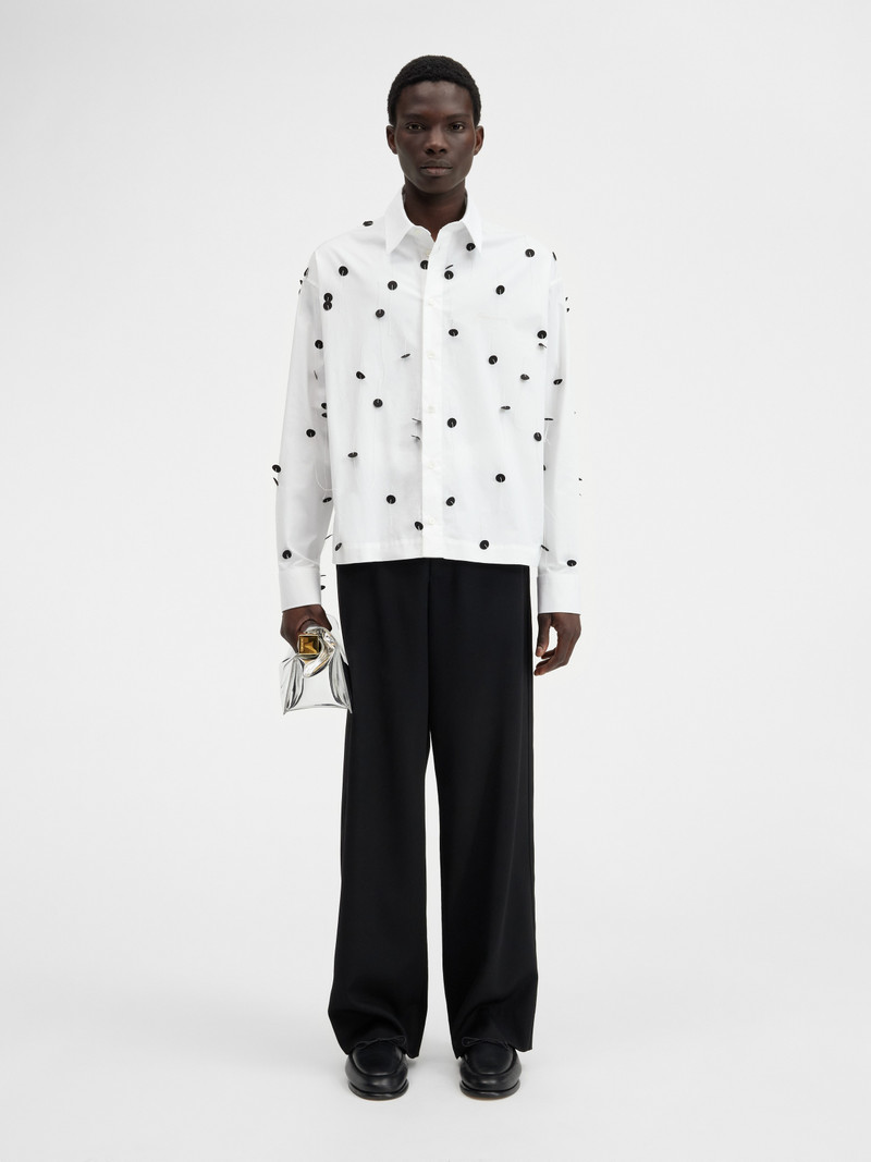 JACQUEMUS La chemise papier brodée outlook