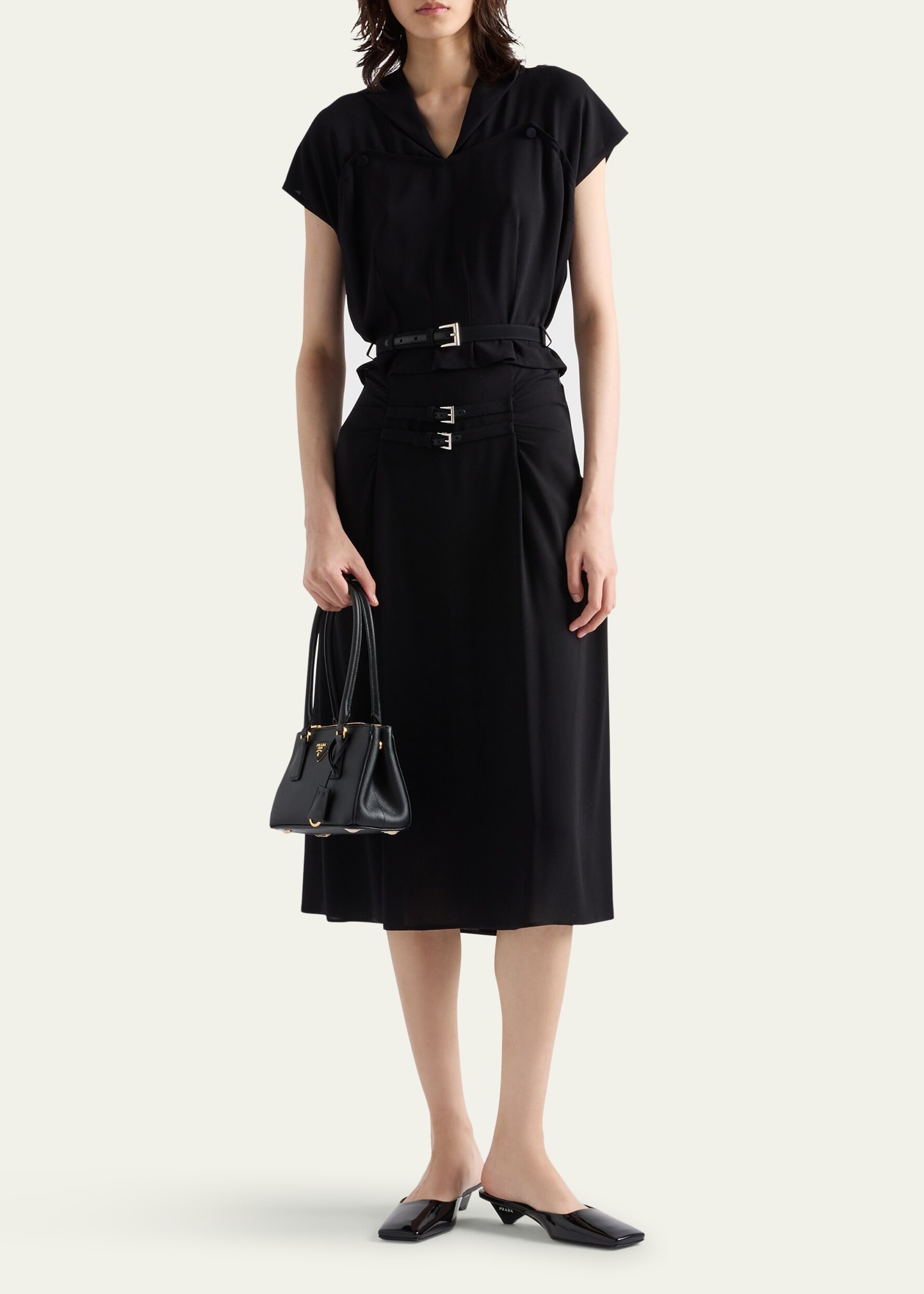 Sable Flared Midi Skirt - 2