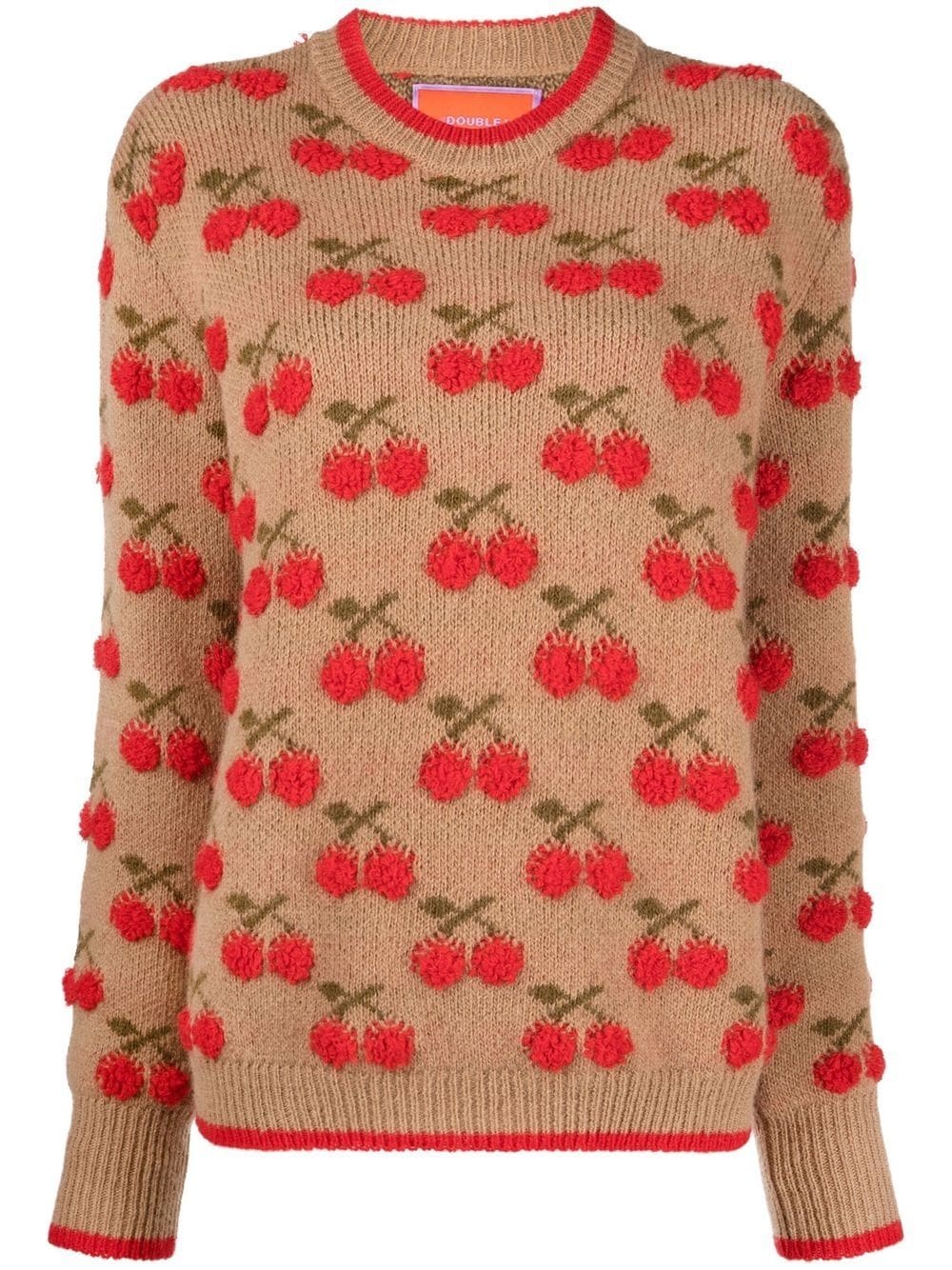 cherry intarsia-knit jumper - 1