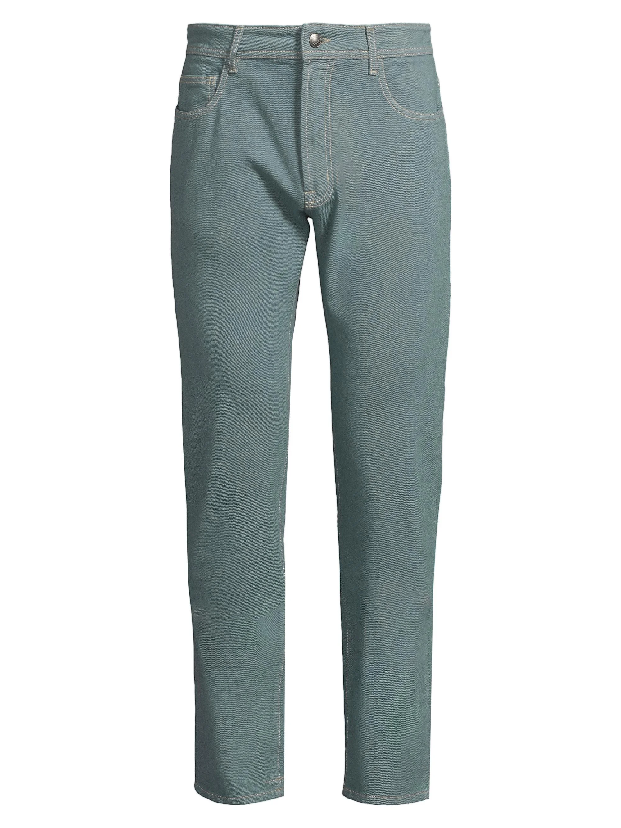 Men's Washed Modern-Fit Slim-Straight Jeans - Green - 1