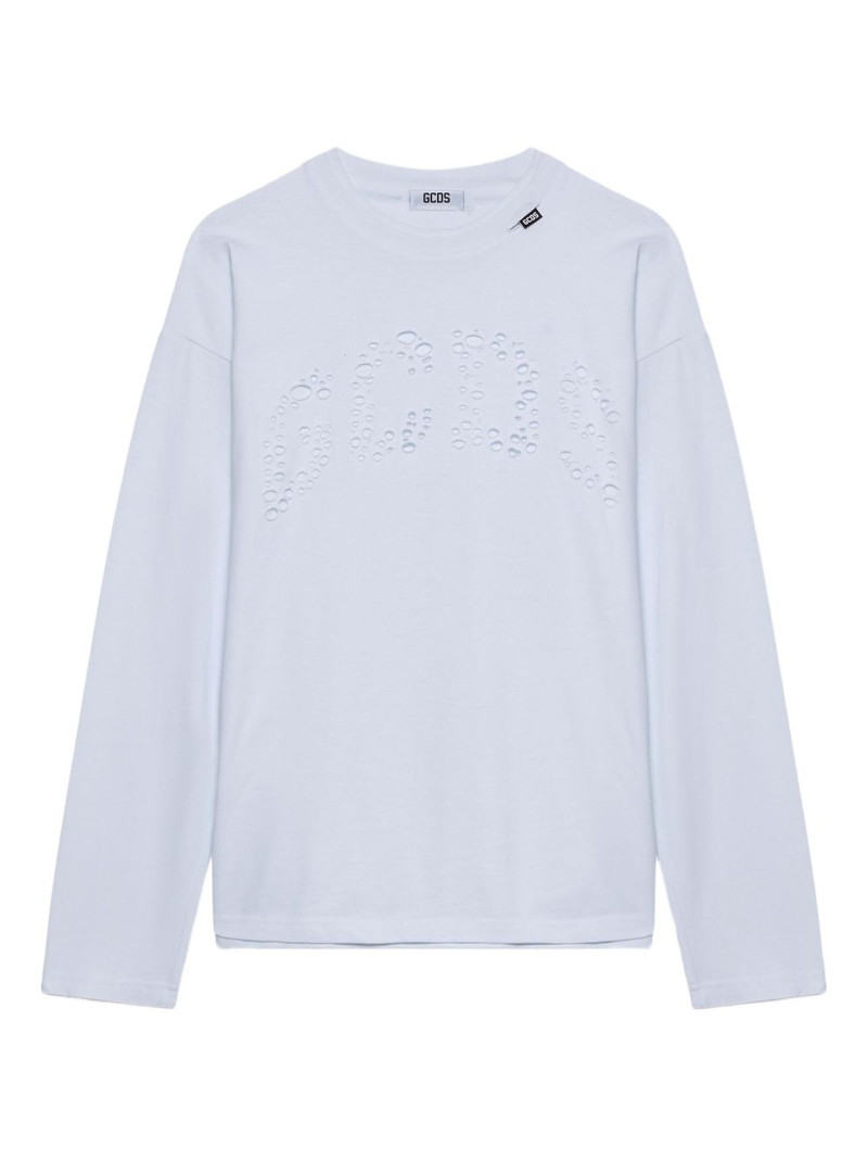laser cut-logo long-sleeved T-shirt 1