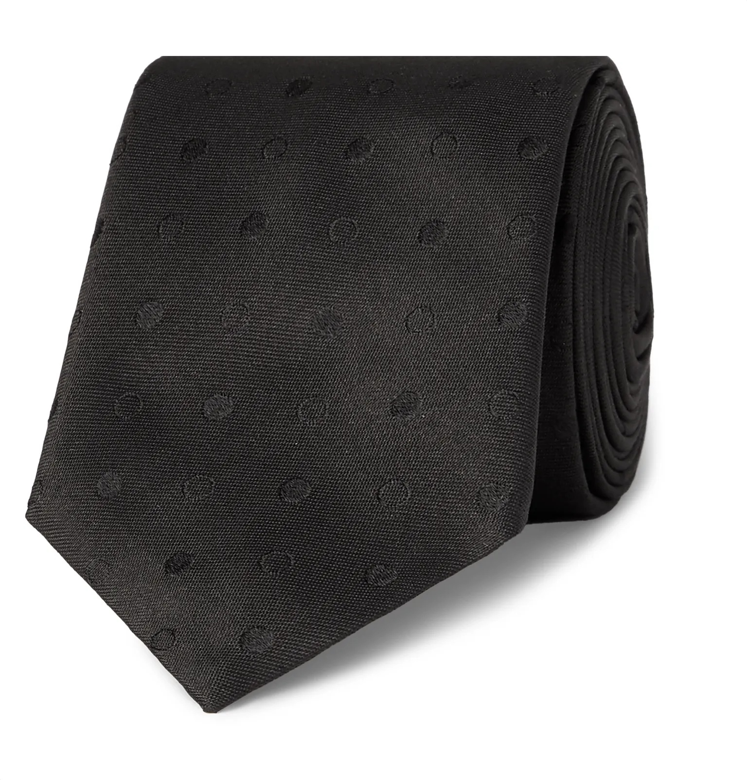 6cm Polka-Dot Silk-Jacquard Tie - 1