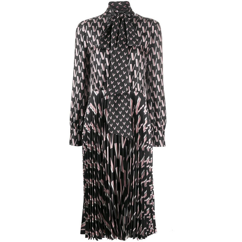 Valentino Garavani Double Vlogo Pussy-Bow Dress 4