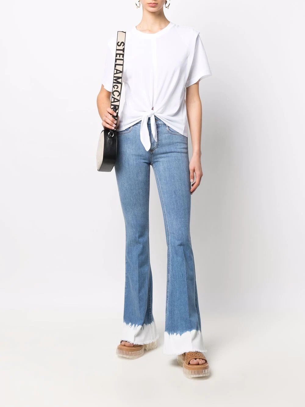 70's  dip dye flared jeans - 2