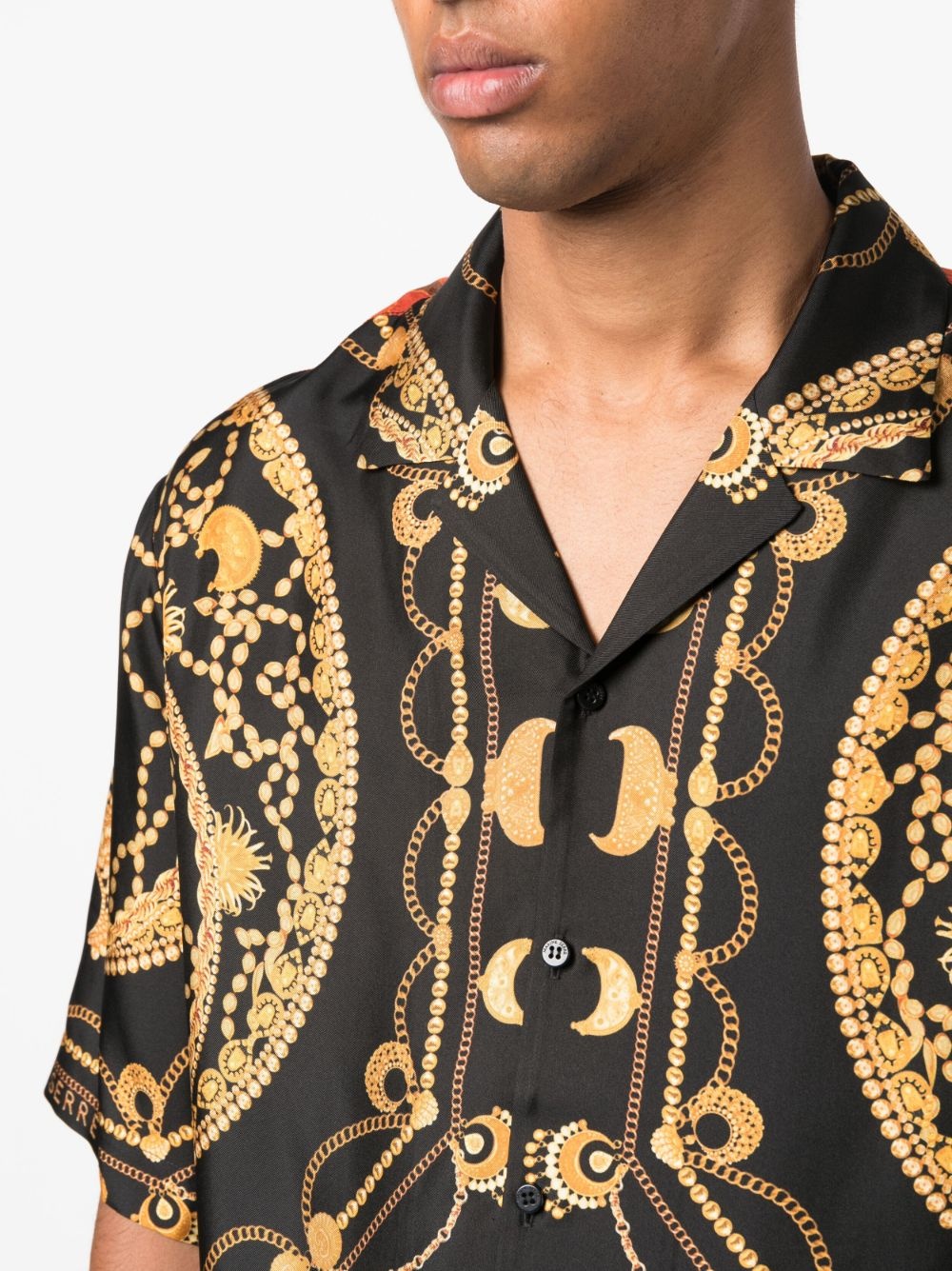 Regenerated silk jewellery-print shirt - 5