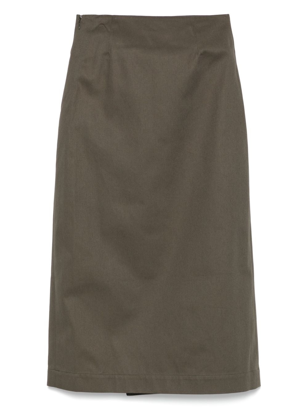 twill-weave midi skirt - 2
