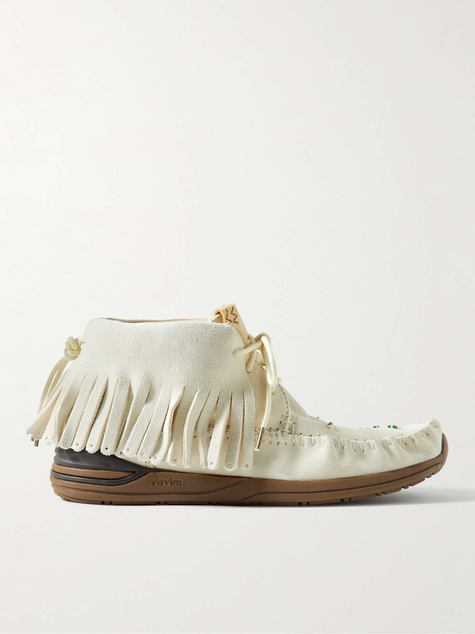 visvim Shaman-Folk fringed ankle boots - White