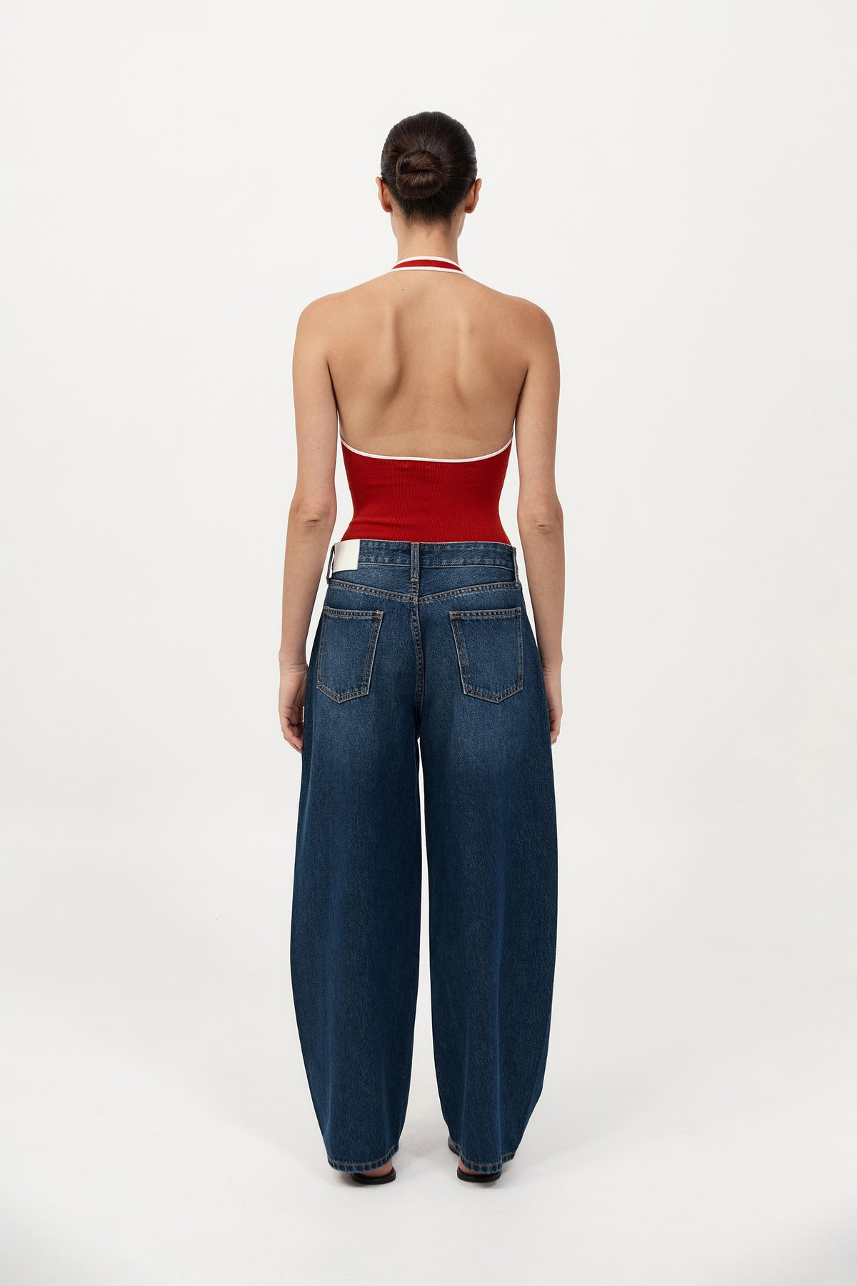 Fine Line Halter Top - Red - 5